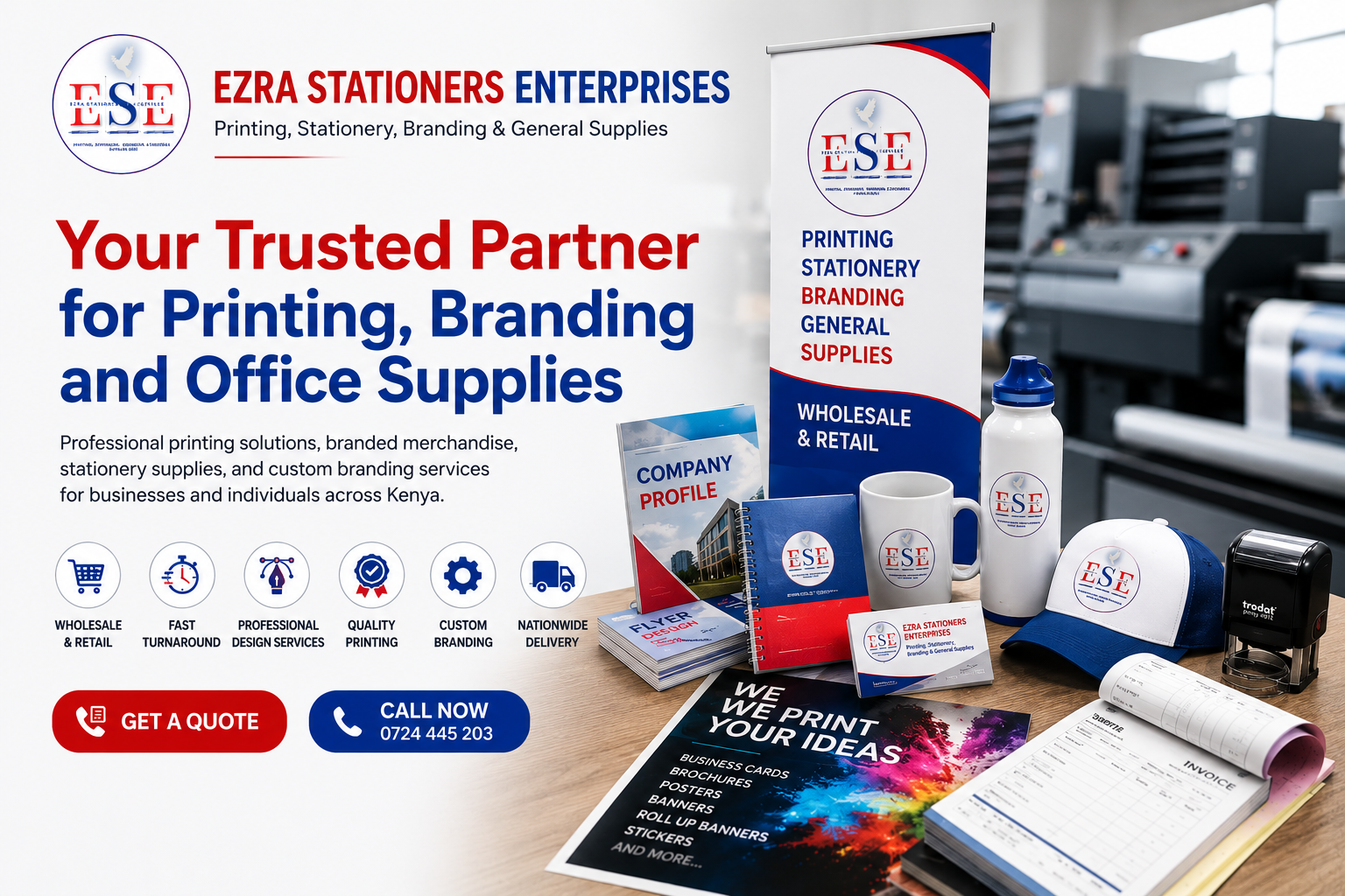 Professional printing and branding services in Kenya